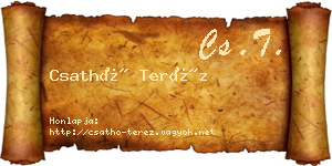 Csathó Teréz névjegykártya